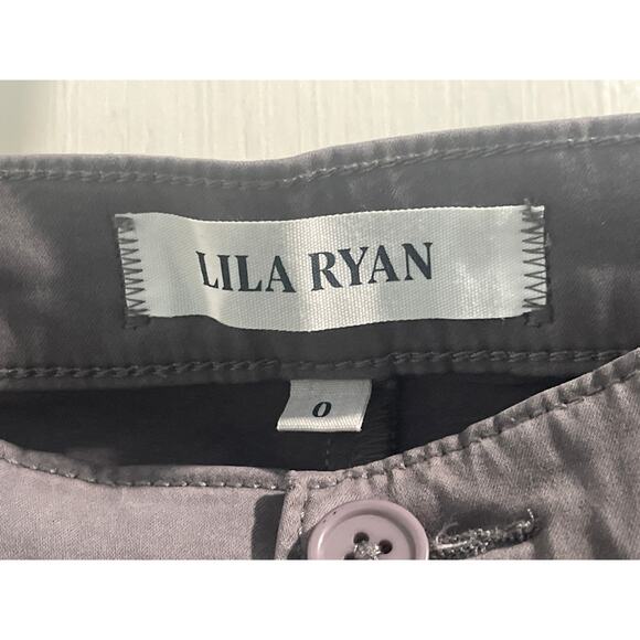 LILA RYAN Women's ZURI Tapered Mid-Rise Trousers Chinos in Steel Grey Size 0 NEW - Picture 5 of 13